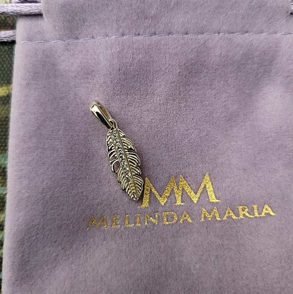 Melinda maria icon feather charm